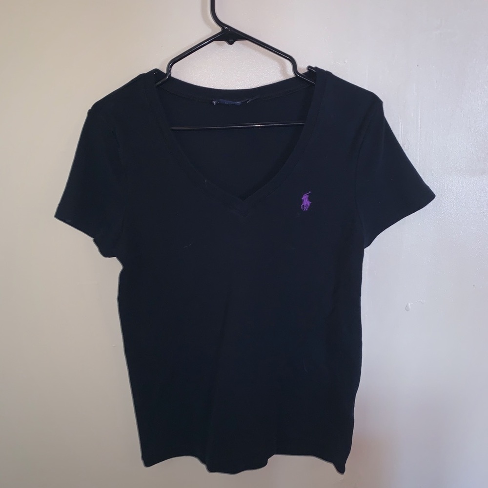 Black Polo V neck